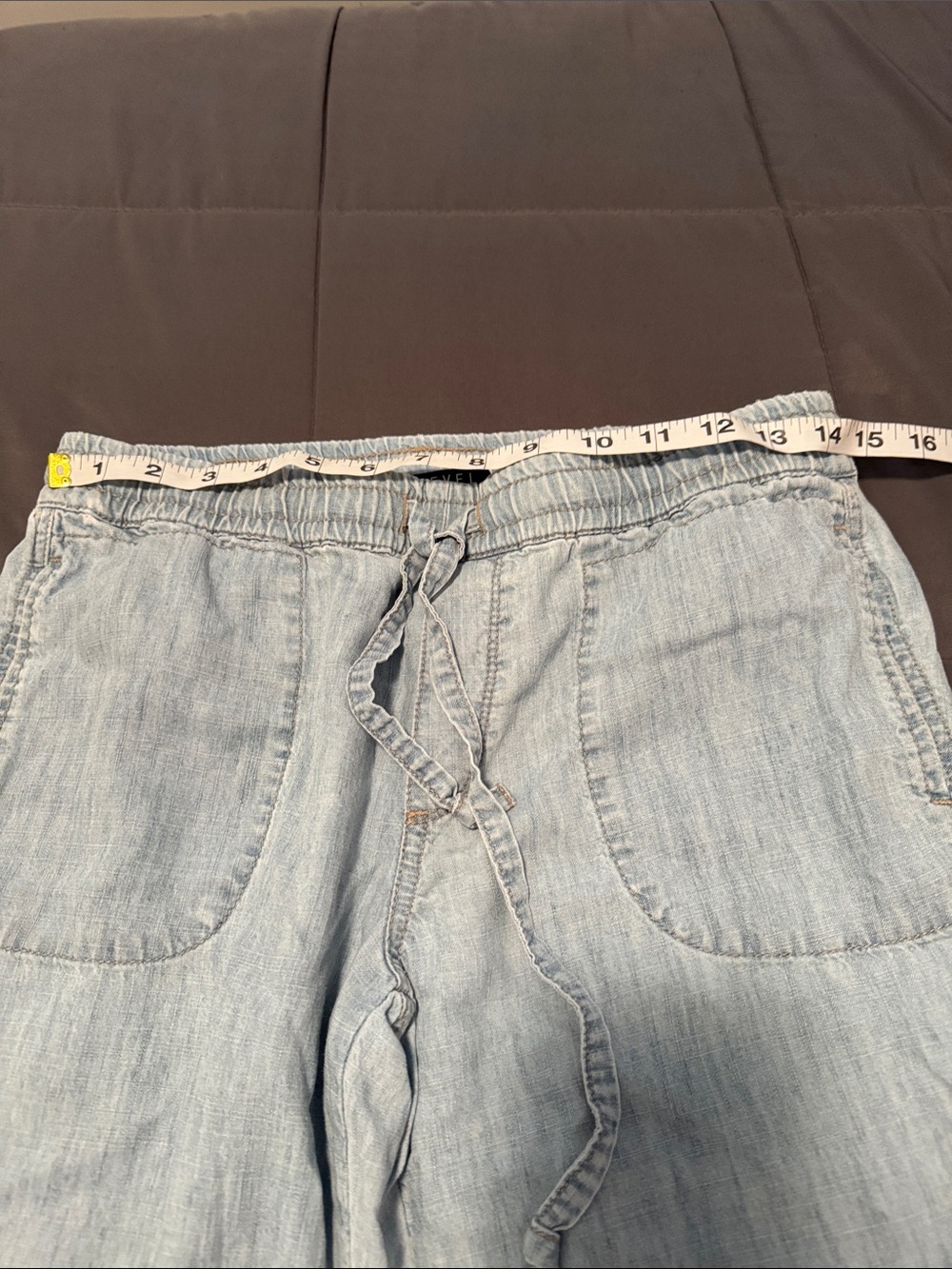 Level 99 Light Blue Elastic Waist Pull-On Pants - Picture 6 of 7